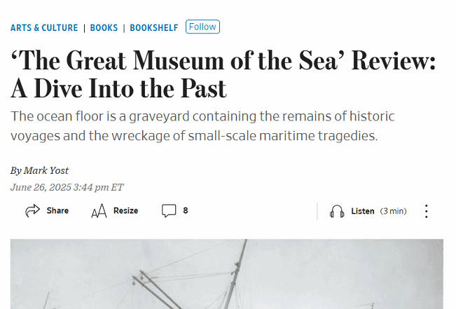 James Delgado interviewed by Wall Street Journal