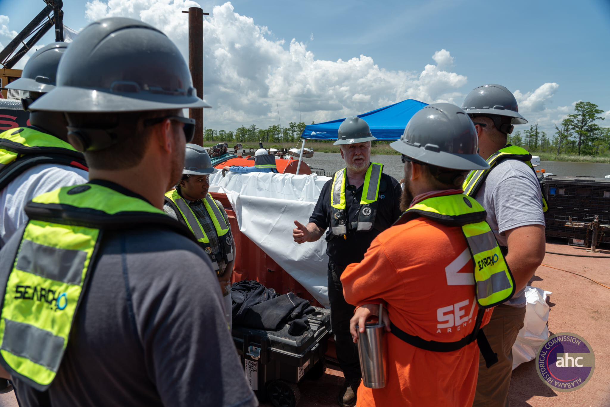 Jim Briefing The Team During Clotilda Excavations 2022 Jim Briefing The Team During Clotilda Excavations 2022